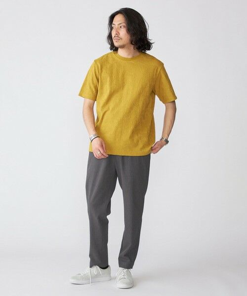 SHIPS / シップス Tシャツ | SHIPS: リンクス ジャカード リーフ柄 Tシャツ | 詳細26