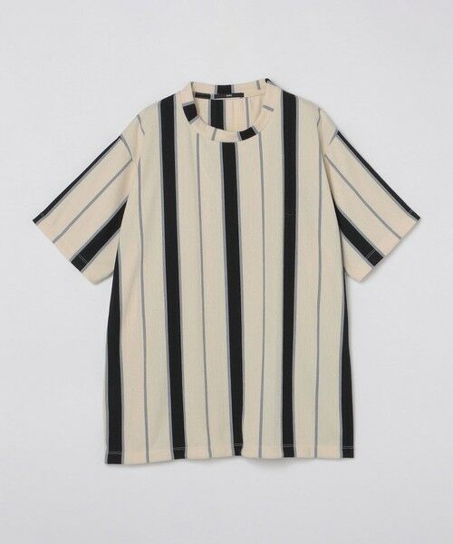 SHIPS / シップス Tシャツ | 【WEB限定】SHIPS:〈吸水速乾〉ワンポイント ロゴ リップル ストライプ Tシャツ | 詳細4