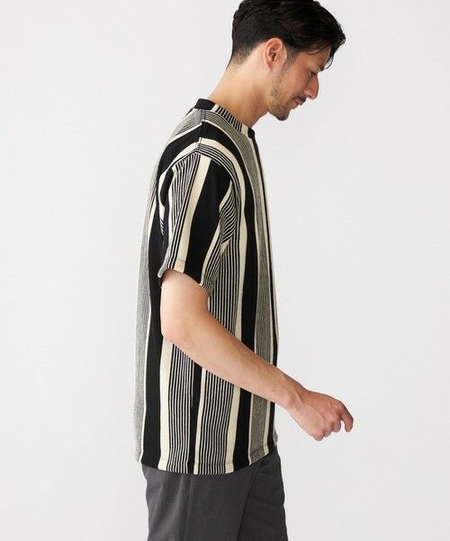 SHIPS / シップス Tシャツ | 【WEB限定】SHIPS:〈吸水速乾〉ワンポイント ロゴ リップル ストライプ Tシャツ | 詳細12