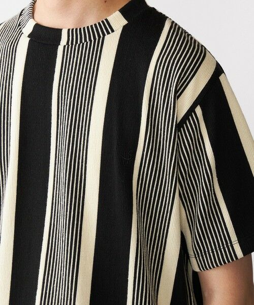 SHIPS / シップス Tシャツ | 【WEB限定】SHIPS:〈吸水速乾〉ワンポイント ロゴ リップル ストライプ Tシャツ | 詳細13