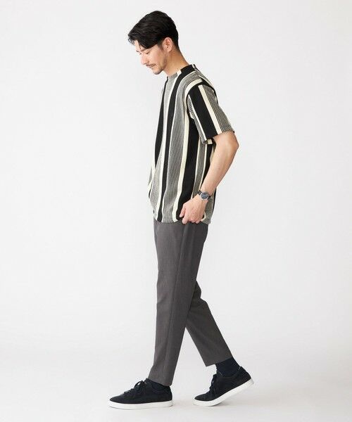 SHIPS / シップス Tシャツ | 【WEB限定】SHIPS:〈吸水速乾〉ワンポイント ロゴ リップル ストライプ Tシャツ | 詳細7