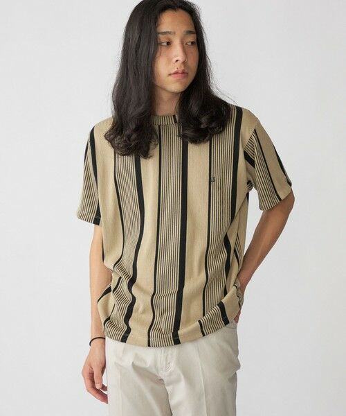 SHIPS / シップス Tシャツ | 【WEB限定】SHIPS:〈吸水速乾〉ワンポイント ロゴ リップル ストライプ Tシャツ | 詳細18