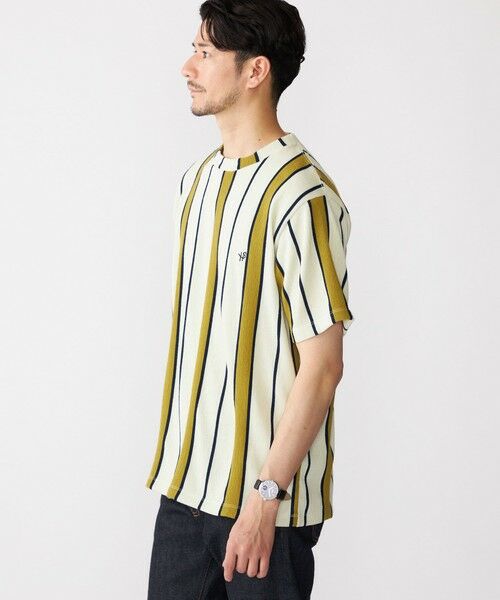 SHIPS / シップス Tシャツ | 【WEB限定】SHIPS:〈吸水速乾〉ワンポイント ロゴ リップル ストライプ Tシャツ | 詳細23