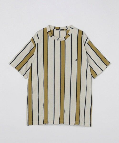 SHIPS / シップス Tシャツ | 【WEB限定】SHIPS:〈吸水速乾〉ワンポイント ロゴ リップル ストライプ Tシャツ | 詳細25