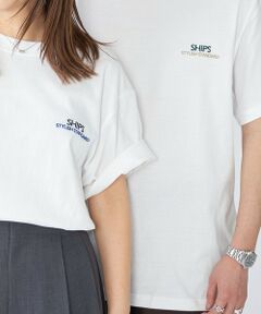 SHIPS / シップス Tシャツ | 【WEB限定】SHIPS: STYLISH STANDARD ロゴ 刺繍 Tシャツ