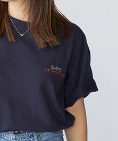 SHIPS / シップス Tシャツ | 【WEB限定】SHIPS: STYLISH STANDARD ロゴ 刺繍 Tシャツ