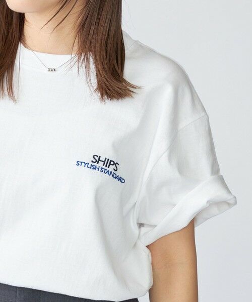 SHIPS / シップス Tシャツ | 【WEB限定】SHIPS: STYLISH STANDARD ロゴ 刺繍 Tシャツ | 詳細9