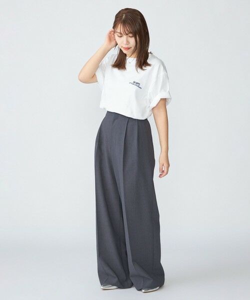 SHIPS / シップス Tシャツ | 【WEB限定】SHIPS: STYLISH STANDARD ロゴ 刺繍 Tシャツ | 詳細2