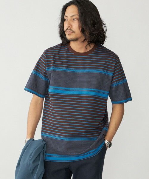 SHIPS / シップス Tシャツ | SHIPS: タック ボーダー Tシャツ(ブラウン)