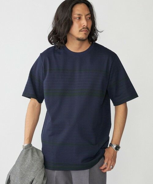 SHIPS / シップス Tシャツ | SHIPS: タック ボーダー Tシャツ(ネイビー)