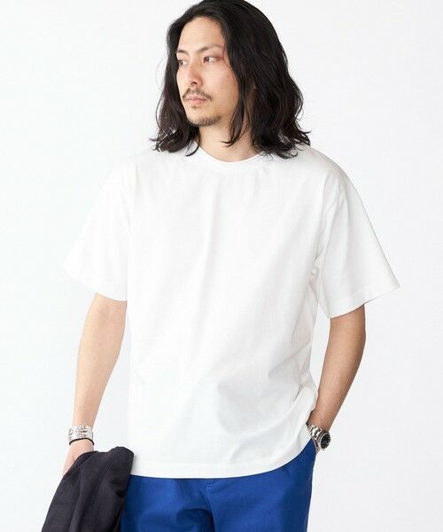 SHIPS / シップス Tシャツ | SHIPS: COOLMAX(R) ロールネック ソリッド Tシャツ(ホワイト)