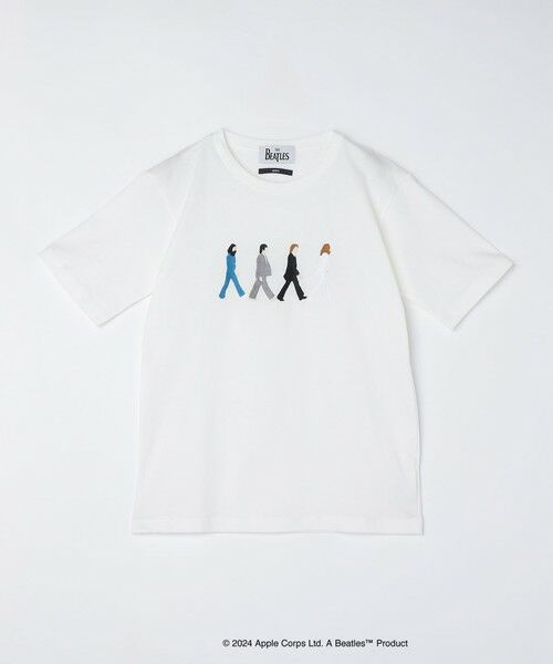 SHIPS / シップス Tシャツ | 【WEB限定】SHIPS: THE BEATLES エンブロイダリー Tシャツ 24SS(ホワイト)
