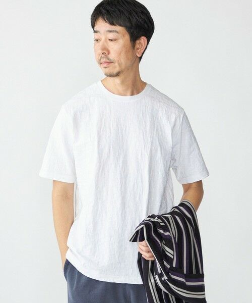 SHIPS / シップス Tシャツ | SHIPS: リンクス ジャカード リーフ Tシャツ | 詳細2