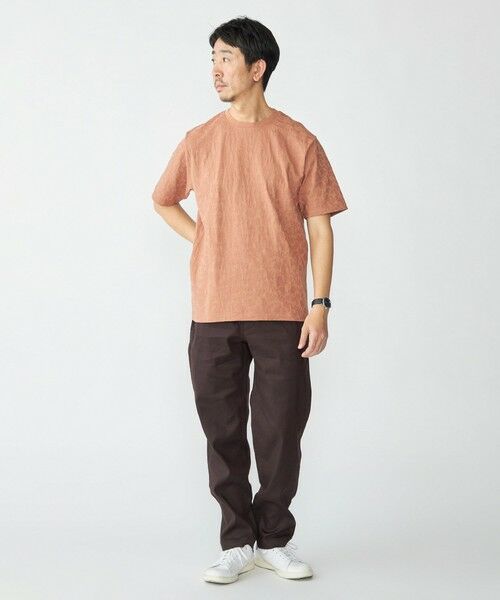 SHIPS / シップス Tシャツ | SHIPS: リンクス ジャカード リーフ Tシャツ | 詳細6