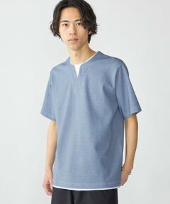 SHIPS / シップス Tシャツ | SHIPS: キー ネック フェイクレイヤード Tシャツ