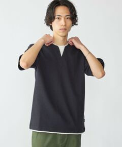 SHIPS / シップス Tシャツ | SHIPS: キー ネック フェイクレイヤード Tシャツ