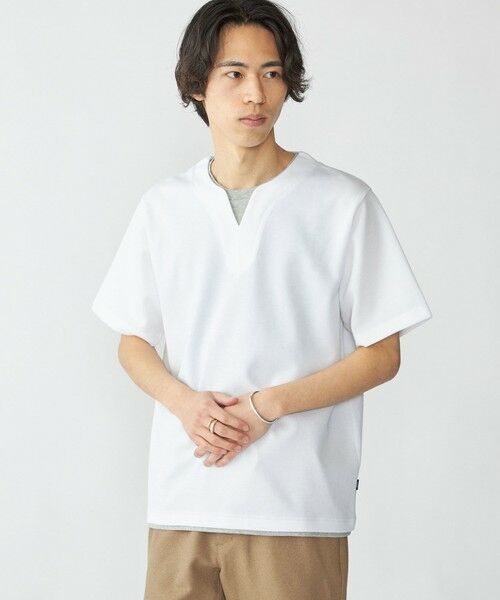 SHIPS / シップス Tシャツ | SHIPS: キー ネック フェイクレイヤード Tシャツ | 詳細2