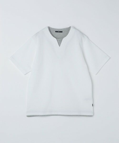 SHIPS / シップス Tシャツ | SHIPS: キー ネック フェイクレイヤード Tシャツ | 詳細5