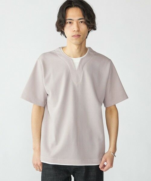 SHIPS / シップス Tシャツ | SHIPS: キー ネック フェイクレイヤード Tシャツ | 詳細11