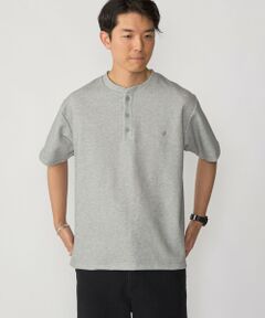 SHIPS / シップス Tシャツ | 【WEB限定】SHIPS:〈手洗い可能/抗菌/防臭〉ワンポイント ロゴ バーズアイ ヘンリーネック Tシャツ