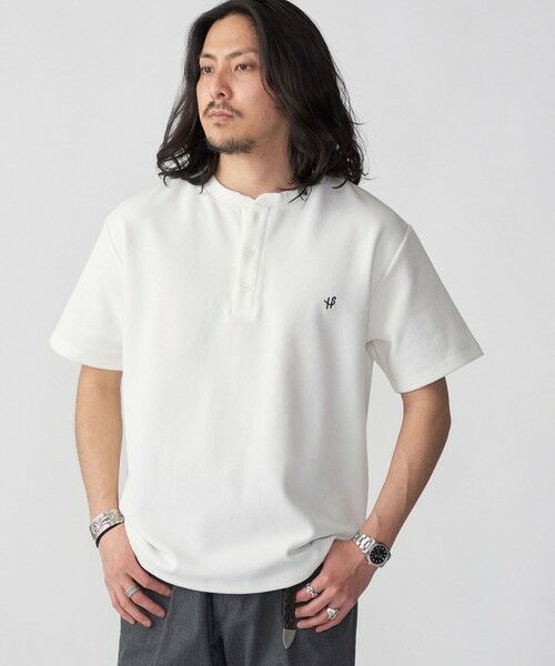 SHIPS / シップス Tシャツ | 【WEB限定】SHIPS: ワンポイント ロゴ バーズアイ ヘンリーネック Tシャツ 24SS | 詳細8