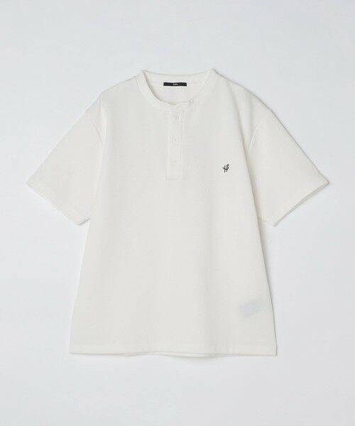 SHIPS / シップス Tシャツ | 【WEB限定】SHIPS: ワンポイント ロゴ バーズアイ ヘンリーネック Tシャツ 24SS | 詳細10