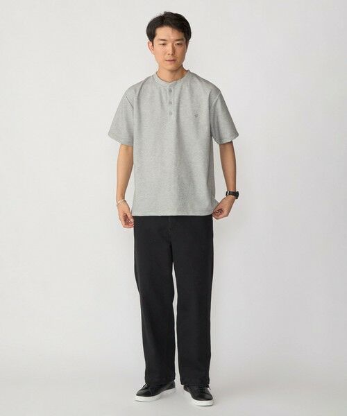 SHIPS / シップス Tシャツ | 【WEB限定】SHIPS: ワンポイント ロゴ バーズアイ ヘンリーネック Tシャツ 24SS | 詳細6