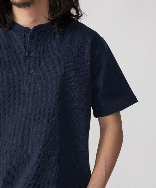 SHIPS / シップス Tシャツ | 【WEB限定】SHIPS: ワンポイント ロゴ バーズアイ ヘンリーネック Tシャツ 24SS | 詳細20