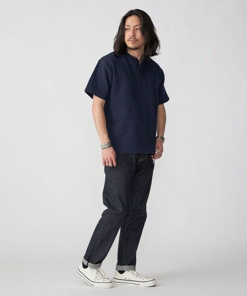 SHIPS / シップス Tシャツ | 【WEB限定】SHIPS: ワンポイント ロゴ バーズアイ ヘンリーネック Tシャツ 24SS | 詳細15