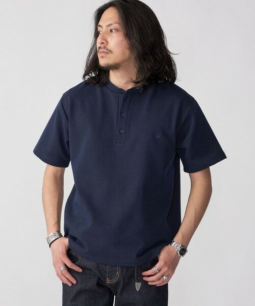 SHIPS / シップス Tシャツ | 【WEB限定】SHIPS: ワンポイント ロゴ バーズアイ ヘンリーネック Tシャツ 24SS | 詳細16