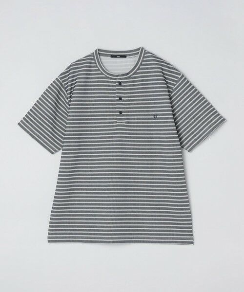 SHIPS / シップス Tシャツ | 【WEB限定】SHIPS: ワンポイント ロゴ バーズアイ ヘンリーネック Tシャツ 24SS | 詳細26