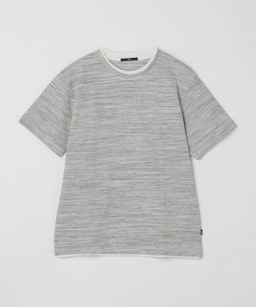 SHIPS / シップス Tシャツ | SHIPS: フェイク レイヤード ピケ クルーネック Tシャツ | 詳細1