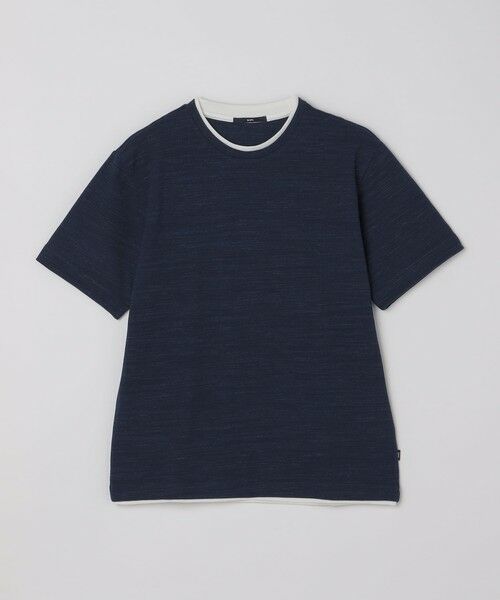 SHIPS / シップス Tシャツ | SHIPS: フェイク レイヤード ピケ クルーネック Tシャツ | 詳細7