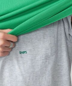 SHIPS / シップス Tシャツ | 【WEB限定】SHIPS: マイクロ SHIPSロゴ ポケット Tシャツ