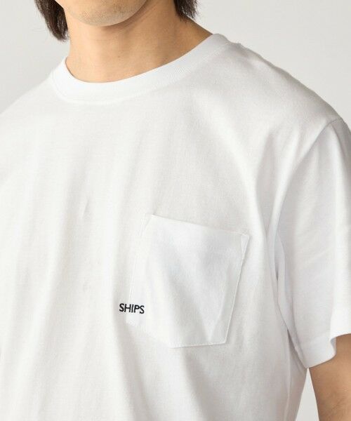 SHIPS / シップス Tシャツ | 【26SS新色追加!!累計販売数18万枚突破!!】【WEB限定】SHIPS: マイクロ SHIPSロゴ ポケット Tシャツ | 詳細1