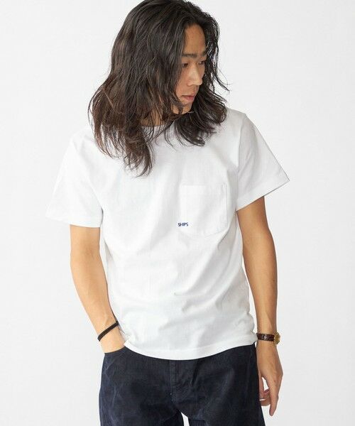 SHIPS / シップス Tシャツ | 【WEB限定】SHIPS: マイクロ SHIPSロゴ ポケット Tシャツ | 詳細1