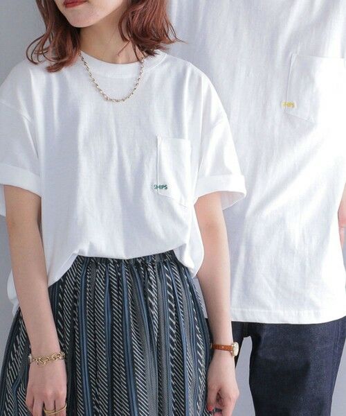 SHIPS / シップス Tシャツ | 【WEB限定】SHIPS: マイクロ SHIPSロゴ ポケット Tシャツ | 詳細14