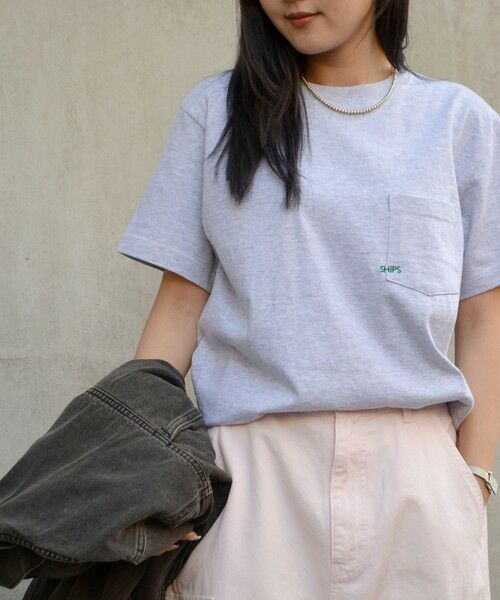 SHIPS / シップス Tシャツ | 【累計販売数18万枚突破!!】【WEB限定】SHIPS: マイクロ SHIPSロゴ ポケット Tシャツ | 詳細18
