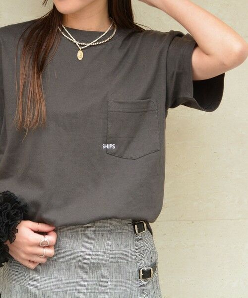 SHIPS / シップス Tシャツ | 【WEB限定】SHIPS: マイクロ SHIPSロゴ ポケット Tシャツ | 詳細28