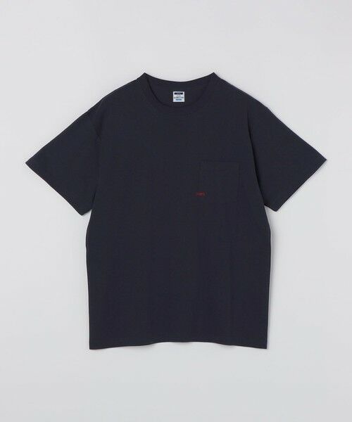 SHIPS / シップス Tシャツ | 【26SS新色追加!!累計販売数18万枚突破!!】【WEB限定】SHIPS: マイクロ SHIPSロゴ ポケット Tシャツ（ダークブルー）