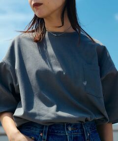 SHIPS / シップス Tシャツ | 【WEB限定】SHIPS:〈汗染み防止加工〉ワンポイントロゴ ビッグシルエットヘビーウェイトTシャツ