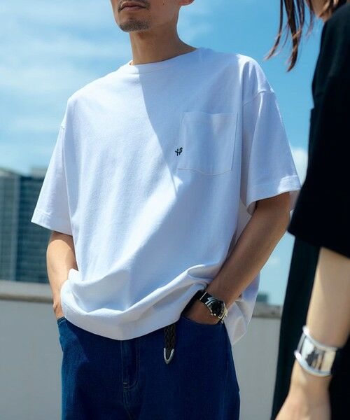 SHIPS / シップス Tシャツ | 【WEB限定】SHIPS:〈汗染み防止加工〉ワンポイントロゴ ビッグシルエットヘビーウェイトTシャツ | 詳細1