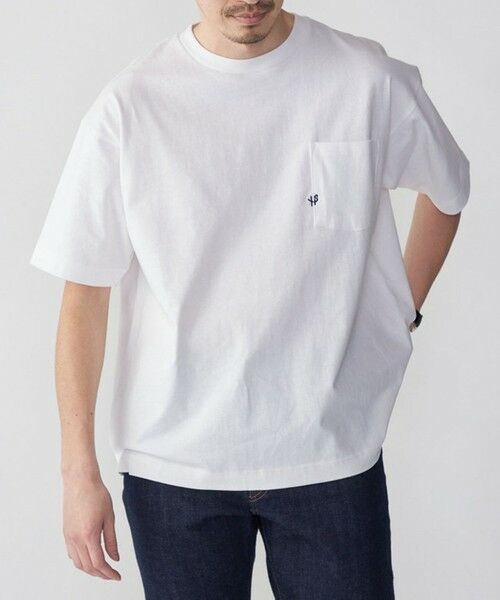 SHIPS / シップス Tシャツ | 【WEB限定】SHIPS:〈汗染み防止加工〉ワンポイントロゴ ビッグシルエットヘビーウェイトTシャツ | 詳細4