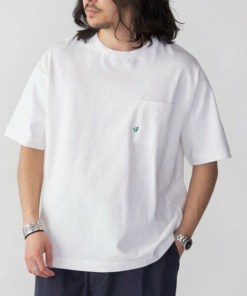 SHIPS / シップス Tシャツ | 【WEB限定】SHIPS:〈汗染み防止加工〉ワンポイントロゴ ビッグシルエットヘビーウェイトTシャツ | 詳細8