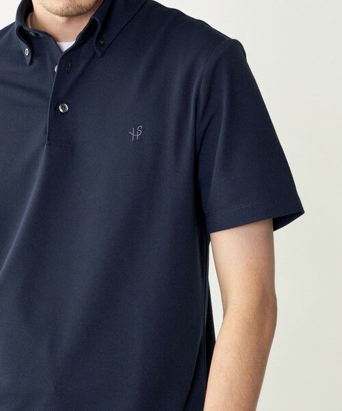 SHIPS / シップス シャツ・ブラウス | 【WEB限定】SHIPS: 吸水速乾・UVケア Drymix(R)ワンポイントロゴ ボタンダウン ポロシャツ(ネイビー)