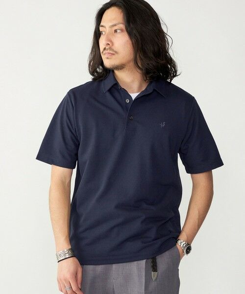 SHIPS / シップス シャツ・ブラウス | 【WEB限定】SHIPS: 吸水速乾・UVケア Drymix(R)ワンポイントロゴ レギュラーカラー ポロシャツ(ネイビー)