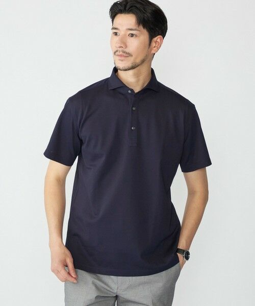 SHIPS / シップス シャツ・ブラウス | SHIPS: ALBINI ショートスリーブ ポロシャツ(ネイビー)