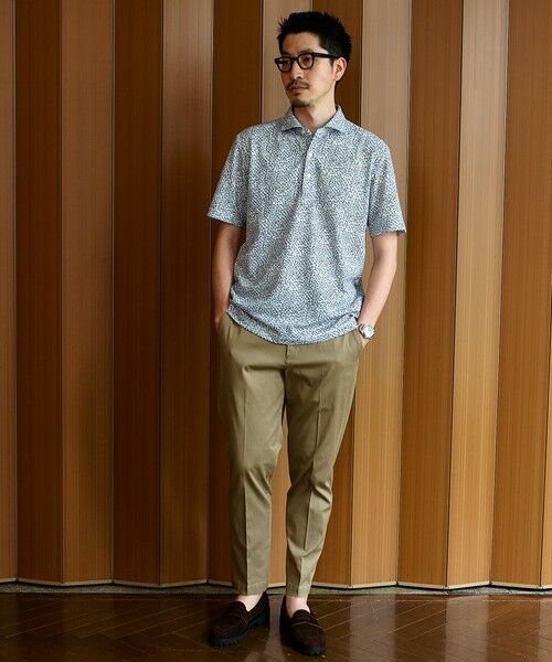 SHIPS / シップス Tシャツ | SHIPS: フラワープリント ショートスリーブ ポロシャツ | 詳細1