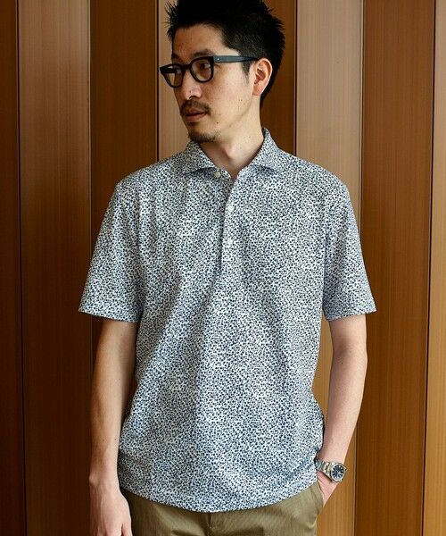 SHIPS / シップス Tシャツ | SHIPS: フラワープリント ショートスリーブ ポロシャツ | 詳細4