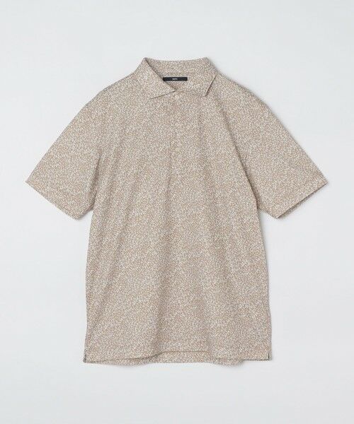 SHIPS / シップス Tシャツ | SHIPS: フラワープリント ショートスリーブ ポロシャツ(ベージュ)